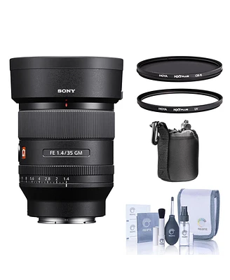 Sony Fe 35mm f/1.4 Gm Lens, Bundle with Hoya 67mm Uv+Cpl Filter Kit, Lens Case, Cleaning Kit