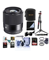 Sigma 30mm f/1.4 Dc Dn Contemporary Lens for Canon Ef-m - Bundle with Premium Accessories