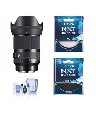 Sigma Af 35mm f/1.4 Dg Dn Art Lens for L Mount, Bundle with Hoya Nxt Plus 67mm Uv+Cpl Filter Kit, Cleaning Kit