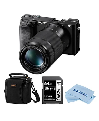 Sony Alpha a6100 Mirrorless Camera with 16-50mm & 55-210mm Lenses, Bundle with 64GB Sdxc Memory Card and Shoulder Bag