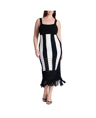 Eloquii Plus Sweater Stripe Dress