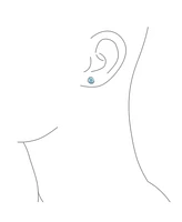 Bling Jewelry Set of 2 Simple Martini Bezel Set Cz Stud Earrings Gold Plated Sterling Silver