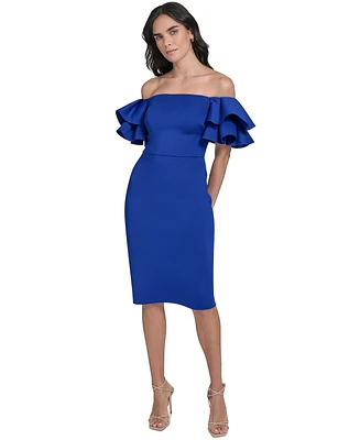 Eliza J Women's Ruffle-Sleeve Sheath Dress