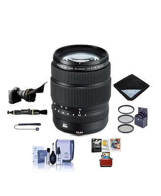 Fujifilm Gf 32-64mm f/4 R Lm Wr Lens, Bundle with ProOptic 77mm Filter Kit, Flex Lens Shade, Lens Wrap, LensPen Cleaner, Lens Cap Leash, Cleaning Kit,