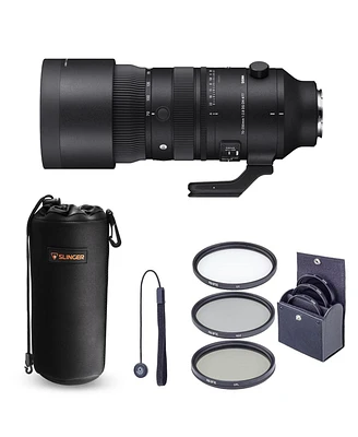 Sigma 70-200mm f/2.8 Dg Dn Os Sports Lens for Sony E Bundle With Lens Case + Filter Kit + Lens Cap Tether