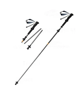 Naturehike 1pc Carbon Fiber Trekking Poles, Ultralight Foldable Hiking Poles, Adjustable 115-135cm, Eva Grip, Tungsten Tip, Hiking & Mountaineering Ge