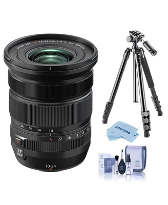 Fujifilm Xf 10-24mm f/4 R Ois Wr Lens, Bundle with Vanguard Alta Pro 264AT Tripod, Cleaning Kit, Microfiber Cloth