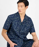 Alfani Mens Abstract Breeze Shirt Shorts Exclusively At Macys