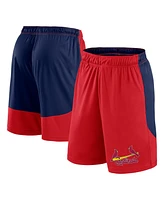Fanatics Men's Red/Navy St. Louis Cardinals Launch Polyester Shorts
