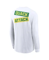 Nike Men's White Oregon Ducks Two-Hit Classic Location Long Sleeve T-Shirt