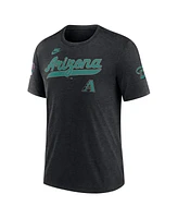 Nike Men's Heather Black Arizona Diamondbacks Cooperstown Collection Eras Tri-Blend T-Shirt