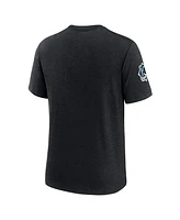 Nike Men's Heather Black Tampa Bay Rays Cooperstown Collection Eras Tri-Blend T-Shirt