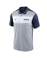 Nike Men's White/Navy Houston Astros 2025 City Connect Fashion Legacy Icon Vapor Performance Polo Shirt