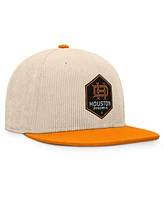 Fanatics Men's Cream Houston Dynamo Fc Tempo Corduroy Snapback Hat