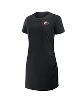 Fanatics Women's Black Georgia Bulldogs Relaxed fit Drape T-Shirt Dress