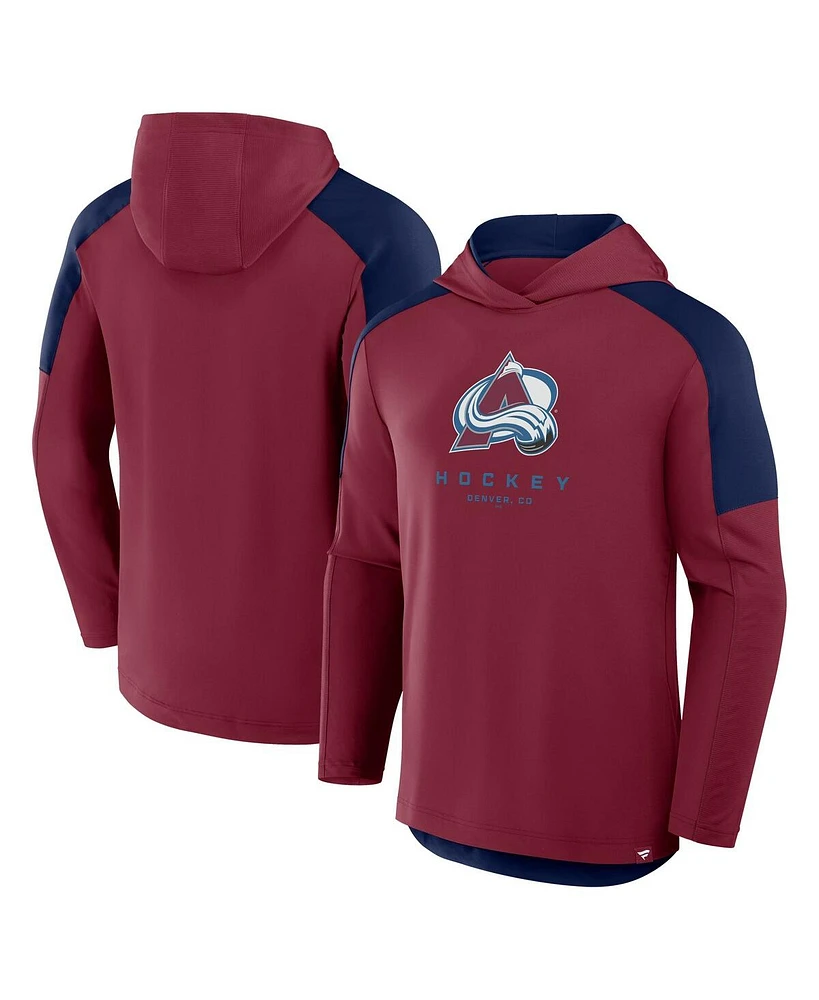 Fanatics Men's Burgundy Colorado Avalanche Meta Game Transitional Pullover Hoodie