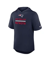 Nike Men's Navy New England Patriots Lockup Tri-Blend Hoodie T-Shirt