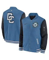 Nike Men's Blue Washington Nationals 2025 City Connect Authentic Collection Full-Zip Dugout Bomber Jacket
