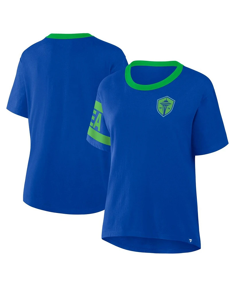 Fanatics Women's Blue Seattle Sounders Fc Defender Pairing Legacy T-Shirt