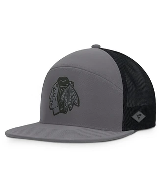 Fanatics Men's Charcoal Chicago Blackhawks Fairweather Adjustable Hat