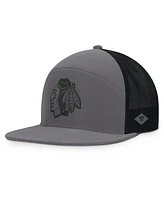 Fanatics Men's Charcoal Chicago Blackhawks Fairweather Adjustable Hat