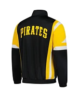 Starter Men's Black/Gold Pittsburgh Pirates Contender Tricot Full-Zip Track Jacket