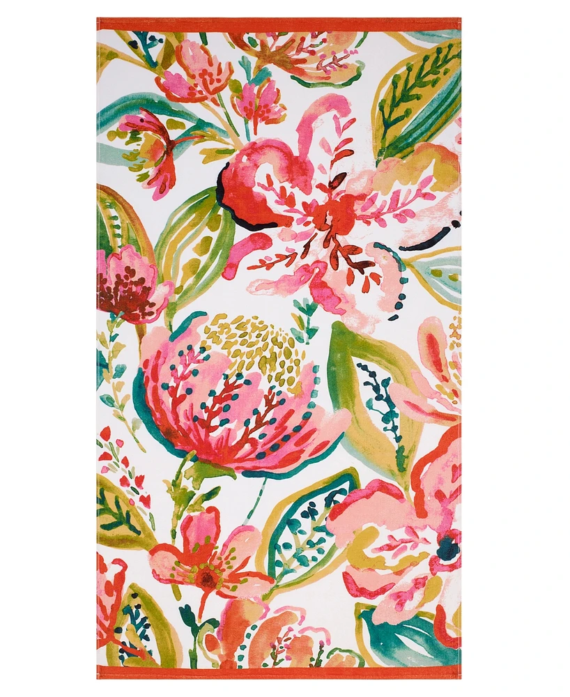 Nicole Miller Havana Cotton Beach Towel, 68" x 36"