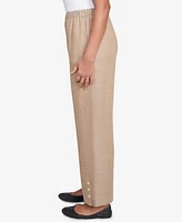 Alfred Dunner Petite Summer Solstice Relaxed Button Detail Ankle Pant