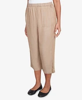 Alfred Dunner Petite Summer Solstice Relaxed Button Tab Capri