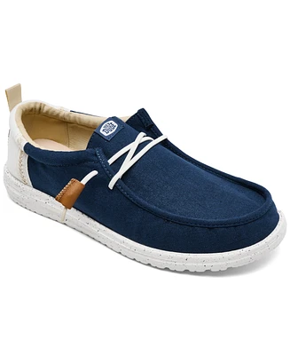Hey Dude Men's Wally Craft Linen Casual Moccasin Sneakers from Finish Line