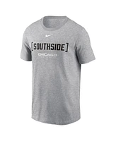 Nike Men's Heather Gray Chicago White Sox Bracket Team Phrase T-Shirt