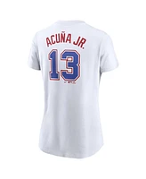 Nike Women's Ronald Acuna Jr. White Atlanta Braves 2024 City Connect Fuse Name Number T-Shirt