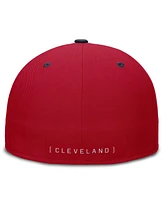 Nike Men's Red/Navy Cleveland Guardians True Primetime Two-Tone Performance Fitted Hat