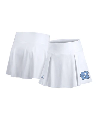 Jordan Women's White North Carolina Tar Heels Tennis Skirt with Shorts