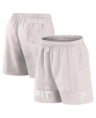 Fanatics Men's Cream Pittsburgh Pirates Elements Swim Shorts