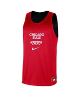 Nike Men's Red/Black Chicago Bulls Courtside Reversible Mesh Practice jersey