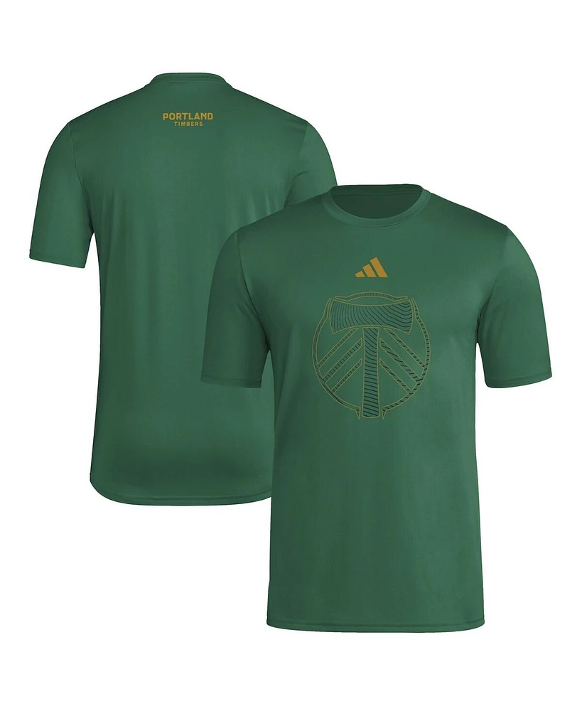 Adidas Men's Green Portland Timbers 2025 Jersey Hook Aeroready T-Shirt