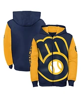 Outerstuff Toddler Navy Milwaukee Brewers Postcard Full-Zip Hoodie