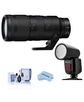 Nikon Nikkor Z 70-200mm f/2.8 Vr S Lens for Nikon Z, Bundle with Flashpoint Zoom Li-on X R2 Ttl On-Camera Round Flash Speedlight, Cleaning Kit, Cleani