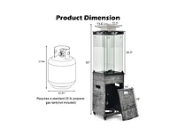 41 000 Btu Propane Patio Heater with Metal Hood