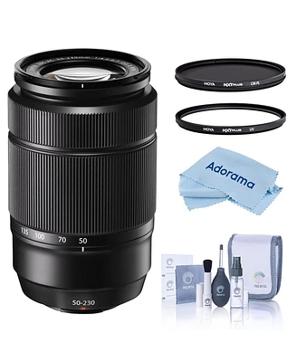 Fujifilm Xc 50-230mm f/4.5-6.7 Ois Ii Lens, Black, Bundle with Hoya 58mm Uv and Cpl Filters