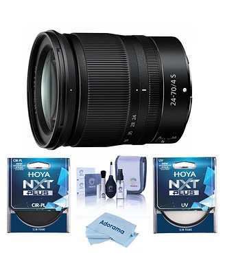 Nikon Nikkor Z 24-70mm f/4 S Lens, Bundle with Hoya Nxt Plus 72mm Uv+Cpl Filter Kit, Cleaning Kit, Cleaning Cloth