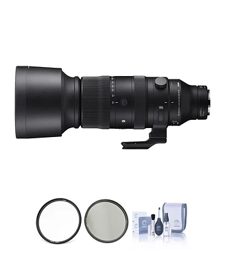 Sigma 60-600mm f/4.5-6.3 Dg Dn Os Sports Lens for L Mount Bundle with Haida 105mm Mc Clear and Cpl Filters, Cleaning Kit