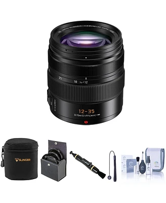 Panasonic Lumix G X Leica Dg Vario-Elmarit 12-35mm f/2.8 Aspherical Lens for Micro Four Thirds Bundle with 58mm Filter Kit, Lens Case, Lens Cleaner, C