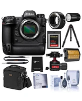 Nikon Z9 Mirrorless Camera with Ftz Ii Mount Adapter, Bundle with 512GB Memory Card, Tripod with Ballhead, Xplor 100 Pro Monolight, Card Reader and Cl