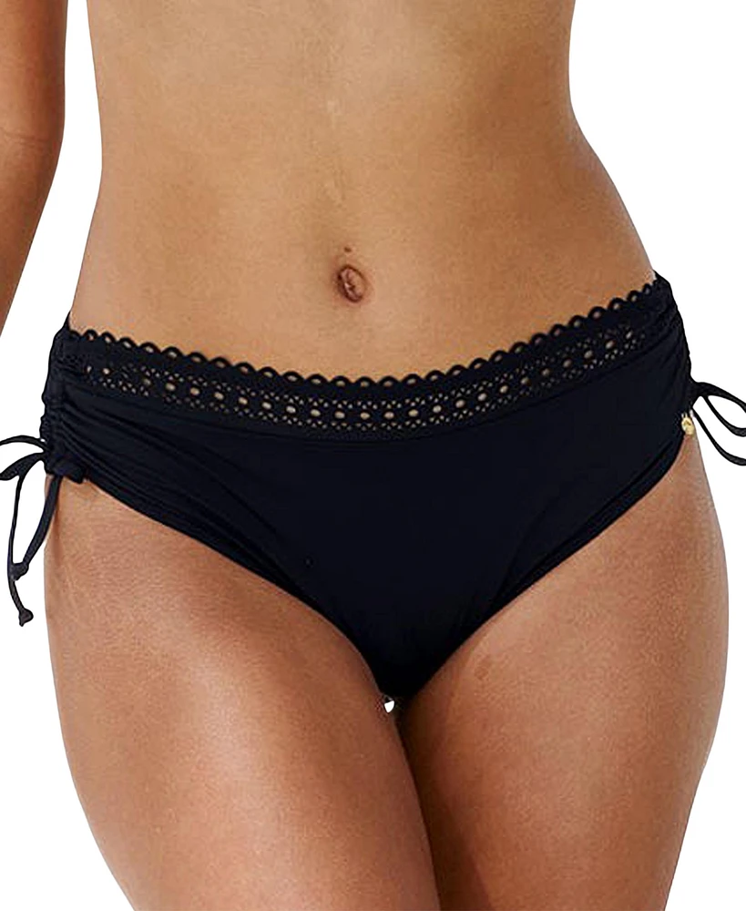 Lascana Women's Side Tie Lace Trim Bikini Swimsuit Bottom