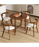 Foldable Dual Drop Leaf Dining Table for Small Spaces and Cozy Meals
