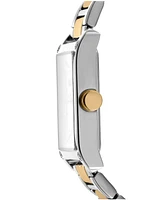 Dkny Women's Westside Maxi White Dial Gold Two-Tone Stainless Steel Bracelet Watch 31x41mm