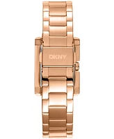 Dkny Women's Westside Midi Rose Gold-Tone Stainless Steel Bracelet Watch, 34mm