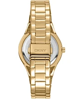Dkny Women's Parsons Glitz Gold-Tone Stainless Steel Bracelet Watch